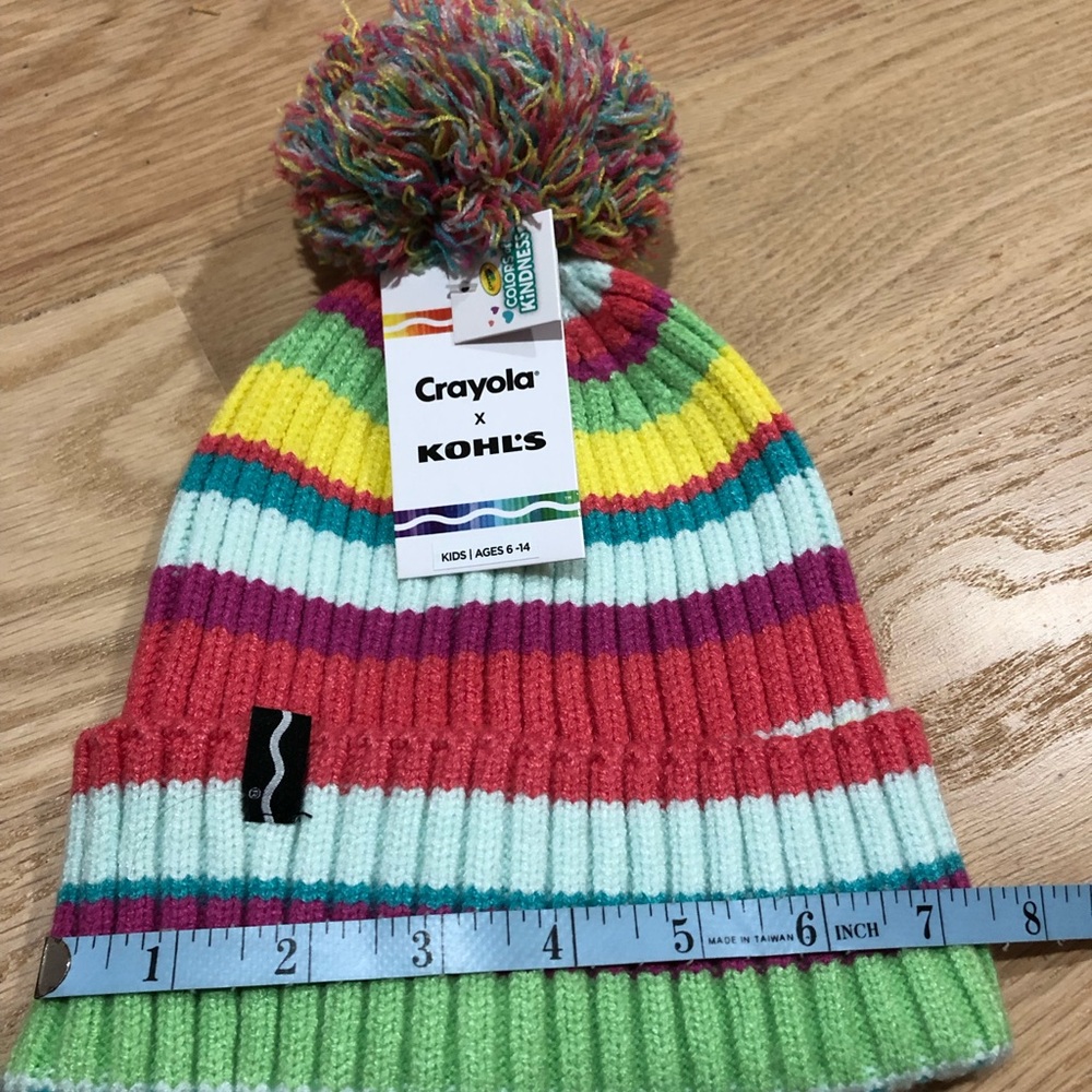 Striped crayons for Kohls winter hat